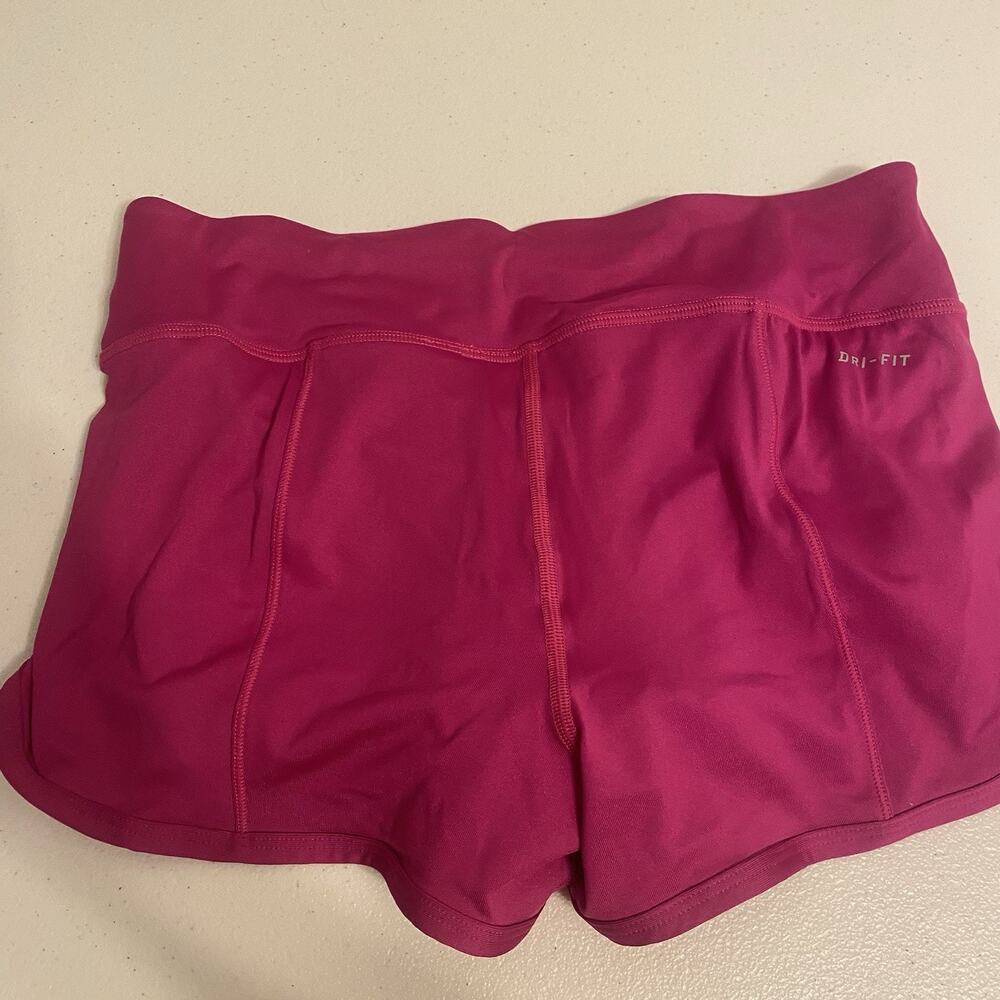 NIKE Swoosh Dri-Fit FLEX 2 IN 1 WOMEN Active Run TENNIS SHORTS Sz XS Fuchsia NEW - Picture 7 of 7